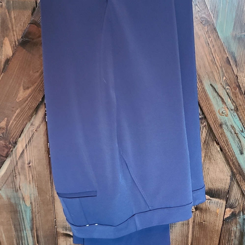 Blue slim ponte pants. 10